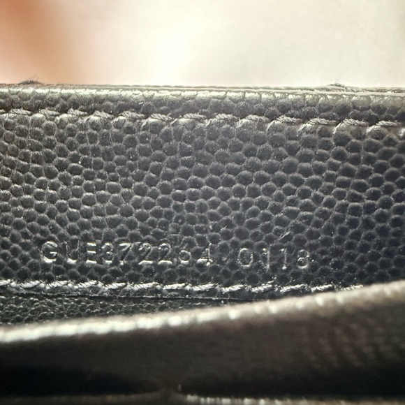 YSL Saint Laurent Large Monogram Flap Wallet Grain De Poudre Leather, Black - Picture 5 of 7